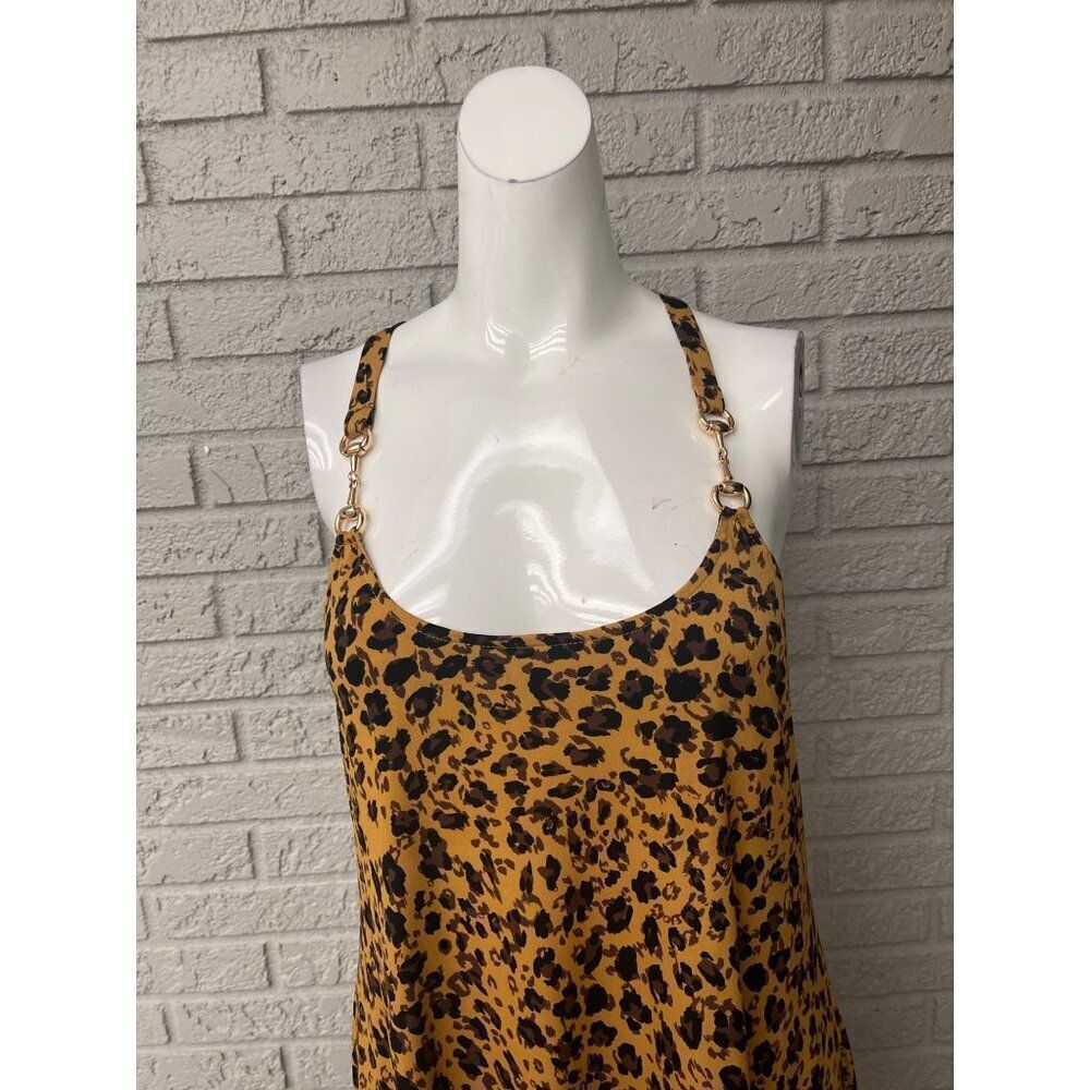Donna Morgan Women Animal Print Halter Maxi Dress Size 8 - Picture 6 of 10